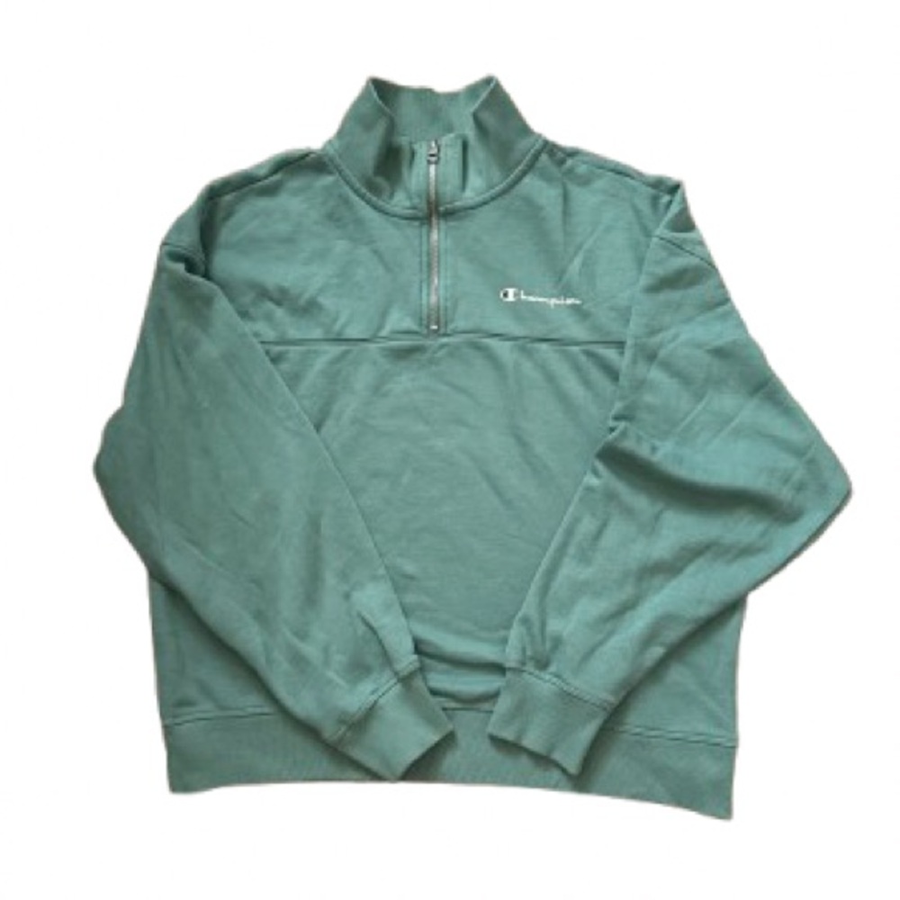 Champion Half-Zip Sweatshirt in Sage Green
